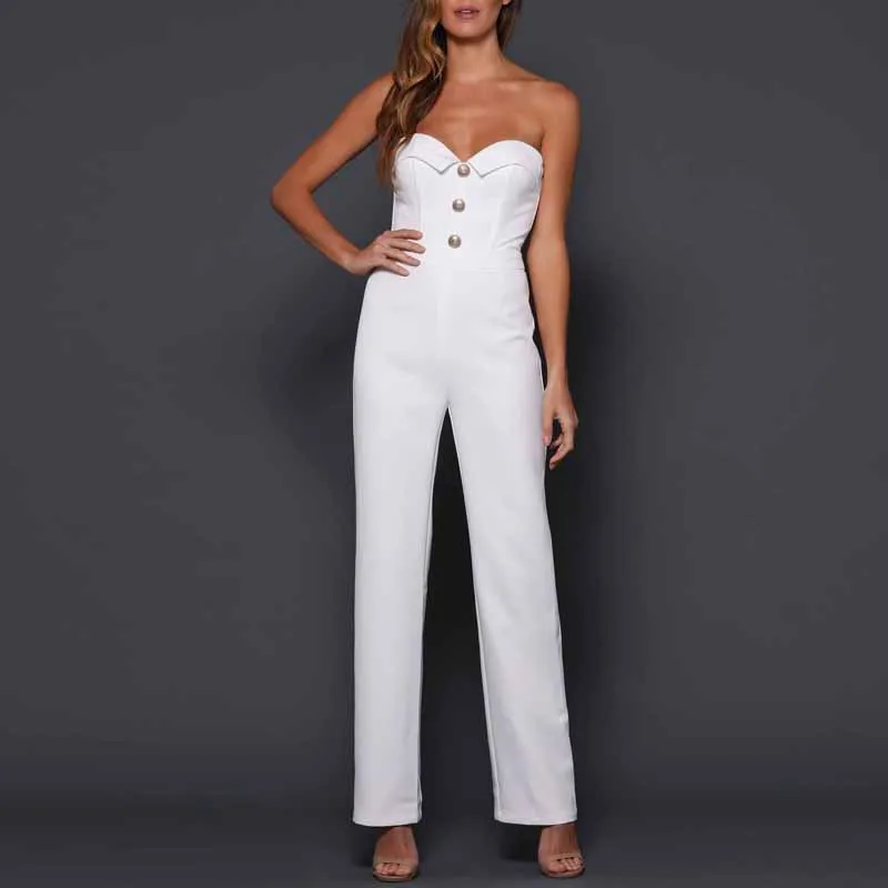 High Quality Women Fashion Office Lady Sexy Sleeveless Backless Button Full Length Black White Pant Party Club Casual Jumpsuit
High Quality Women Fashion Office Lady Sexy Sleeveless Backless Button Full Length Black White Pant Party Club Casual Jumpsuit