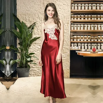 Perfering Nightgown Women Sleepwear Sleepshirts Long Dress Sexy Lingerie Lace Babydoll High Quality Satin Lace Long Gown Women
Perfering Nightgown Women Sleepwear Sleepshirts Long Dress Sexy Lingerie Lace Babydoll High Quality Satin Lace Long Gown Women