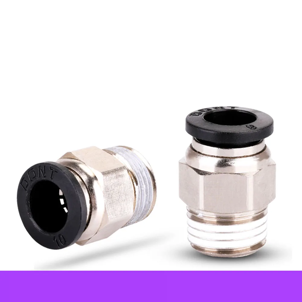 Пневматические фитинги 1 шт. 1/8 "1/4" 3/8 "1/2" BSP Male x Fit 5/32 "до 1/2" OD трубка |