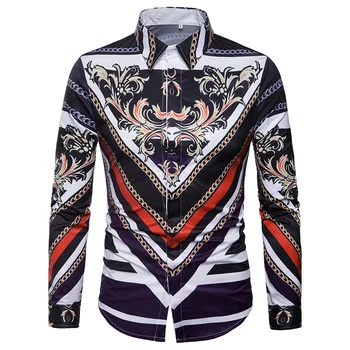 Men's spring new shirt Personality casual 2018 clothes men Ethnic style Digital pattern cotton dress long-sleeved shirt add size
Men's spring new shirt Personality casual 2018 clothes men Ethnic style Digital pattern cotton dress long-sleeved shirt add size