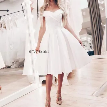 Short White Prom Dresses 2019 Hot Selling A Line Knee Length Off The Shoulder Sexy Evening Gowns Cheap Wedding Party Women Dress
Short White Prom Dresses 2019 Hot Selling A Line Knee Length Off The Shoulder Sexy Evening Gowns Cheap Wedding Party Women Dress