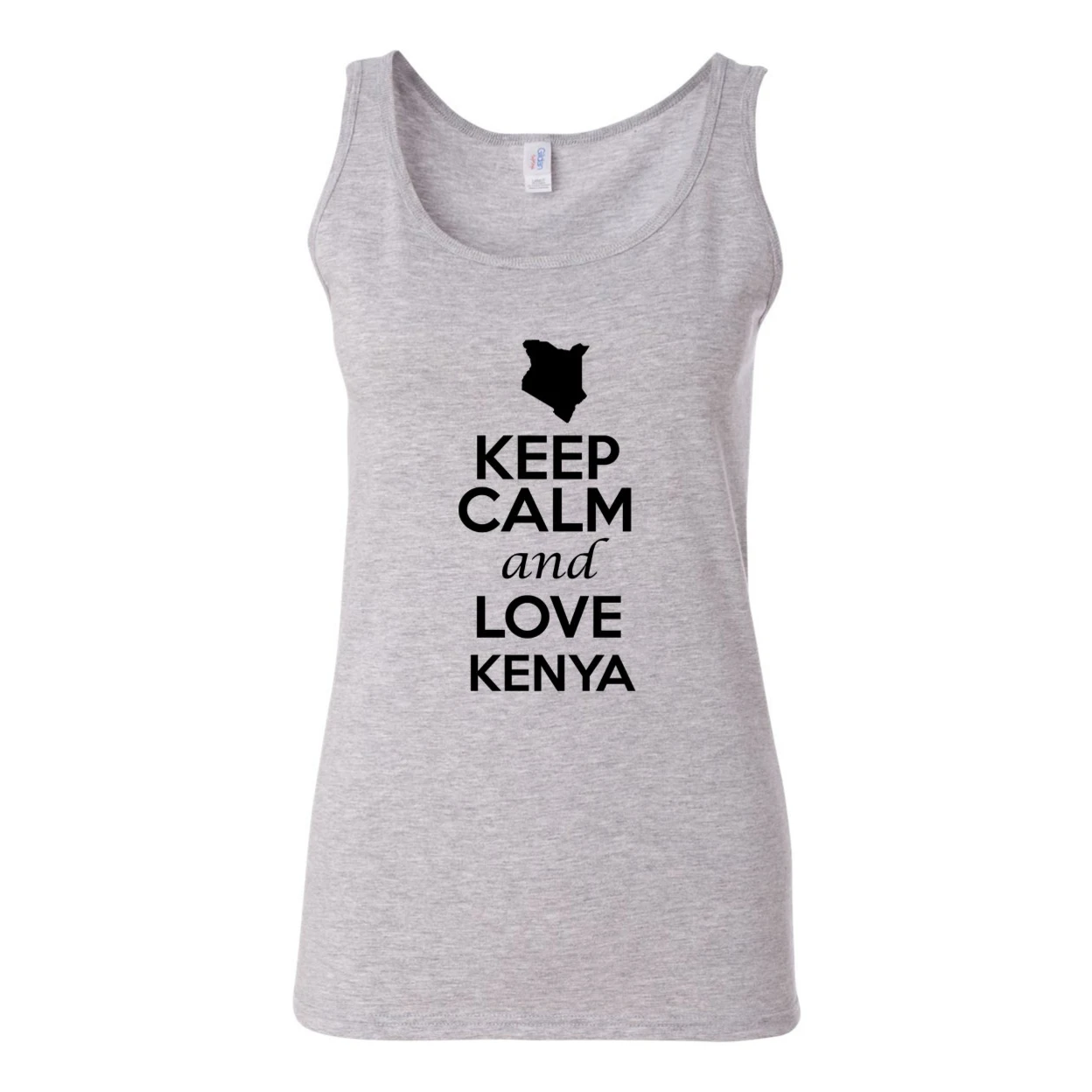 Junior Keep Calm And Love Kenya Country Patriotic Novelty Sleeveless Tank Top 1269 (2)