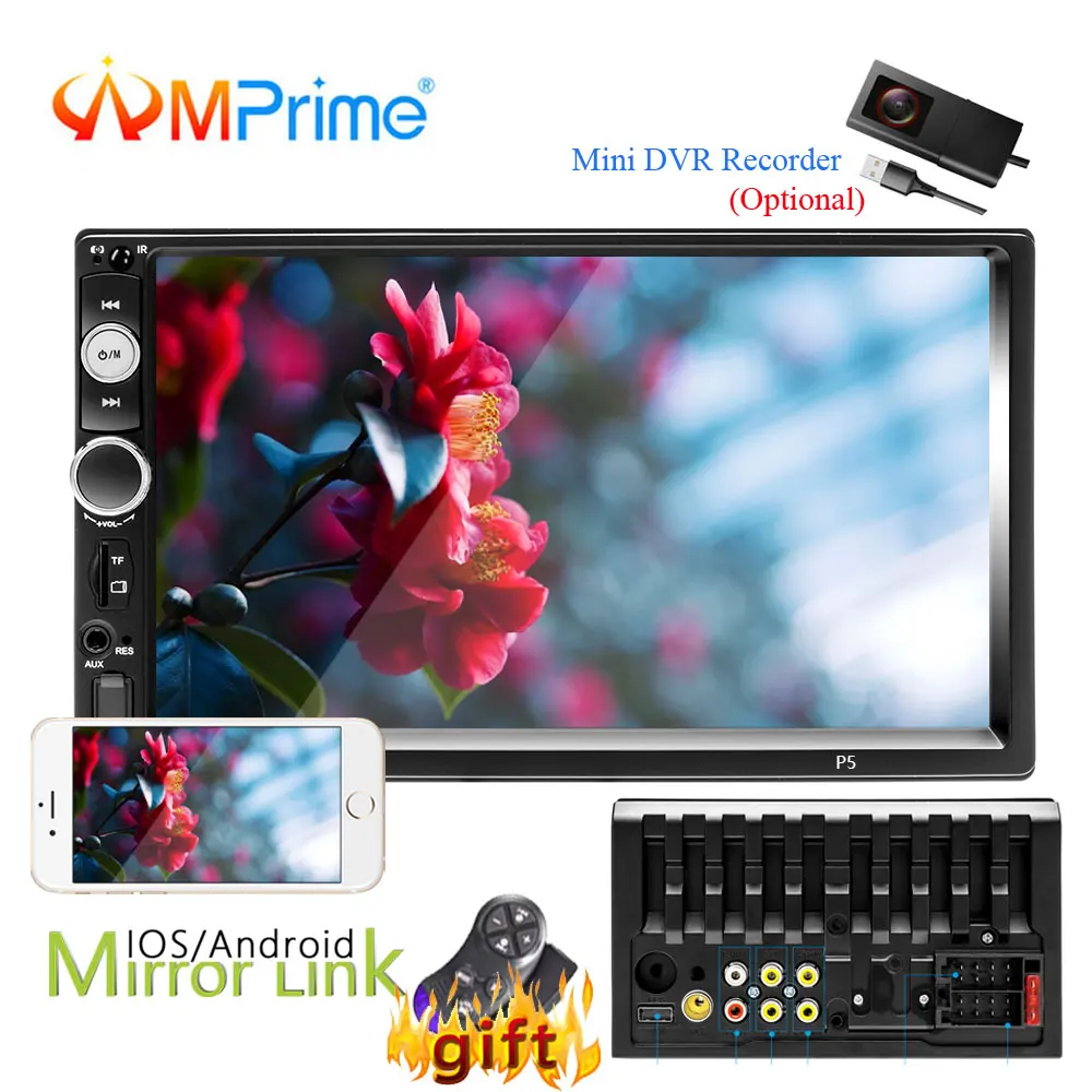 AMPrime автомобильный мультимедийный плеер 2 din 7 ''автомобильный радиоприемник с