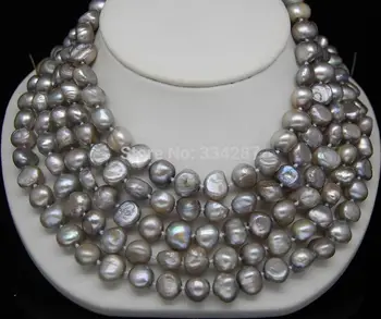 10x10 jewerly freeshipping 70" Beautiful 9-10MM _Gray Color Baroque pearl necklace
10x10 jewerly freeshipping 70" Beautiful 9-10MM _Gray Color Baroque pearl necklace