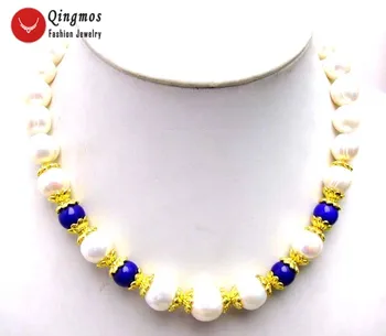 Qingmos Trendy Natural Pearl Chokers Necklace for Women with 10-13mm White Round Pearl & 10mm Blue Jades 17" Necklace - nec6067
Qingmos Trendy Natural Pearl Chokers Necklace for Women with 10-13mm White Round Pearl & 10mm Blue Jades 17" Necklace - nec6067