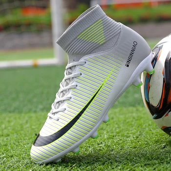 Hot Sale Mens Big Size Soccer Cleats High Ankle Football Shoes Long Spikes Outdoor Soccer Traing Boots for Men High Ankle F1818
Hot Sale Mens Big Size Soccer Cleats High Ankle Football Shoes Long Spikes Outdoor Soccer Traing Boots for Men High Ankle F1818
