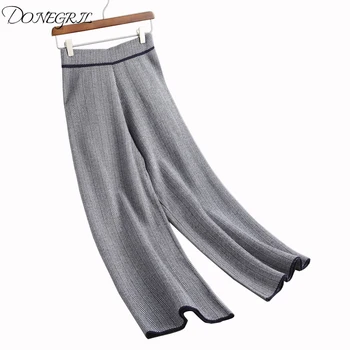 2019 New fashon women plain color bottom split middle line sweater pants ladies autumn winter warm knit trousers
2019 New fashon women plain color bottom split middle line sweater pants ladies autumn winter warm knit trousers