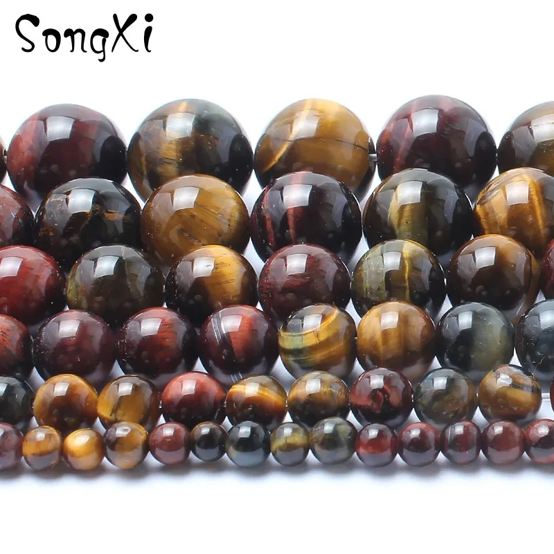 Wholesale Multicolor Tiger Eye Smooth Round Beads For Jewelry Making 15'' 4 6 8 10 12MM Natural Stone Bead DIY Necklace Bracelet
Wholesale Multicolor Tiger Eye Smooth Round Beads For Jewelry Making 15'' 4 6 8 10 12MM Natural Stone Bead DIY Necklace Bracelet