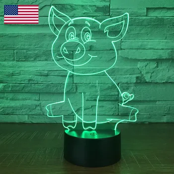 Ship From USA or China Lovely Cute Pig Night Light Pig LED 3D lamp Touch Colorful Desk 7 Colors Change USB Table Desk Nightlight
Ship From USA or China Lovely Cute Pig Night Light Pig LED 3D lamp Touch Colorful Desk 7 Colors Change USB Table Desk Nightlight