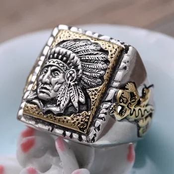100% Real 925 STERLING SILVER Punk Rock CARVED INDIAN CHIEF KING FEATHER HEAD RING adjustable size A2027
100% Real 925 STERLING SILVER Punk Rock CARVED INDIAN CHIEF KING FEATHER HEAD RING adjustable size A2027