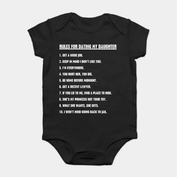Baby Onesie Baby Bodysuits kid t shirt Fashion Cool Funny Rules For Dating My Daughter Customized Printed
Baby Onesie Baby Bodysuits kid t shirt Fashion Cool Funny Rules For Dating My Daughter Customized Printed