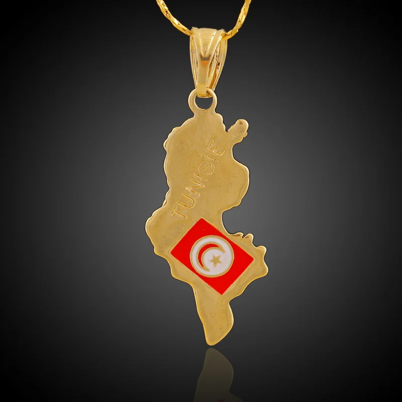 Tunisia Map Pendant Necklace Gold Vacuum Plating Pendant Necklace Stylish Simplicity Lady Necklace
Tunisia Map Pendant Necklace Gold Vacuum Plating Pendant Necklace Stylish Simplicity Lady Necklace