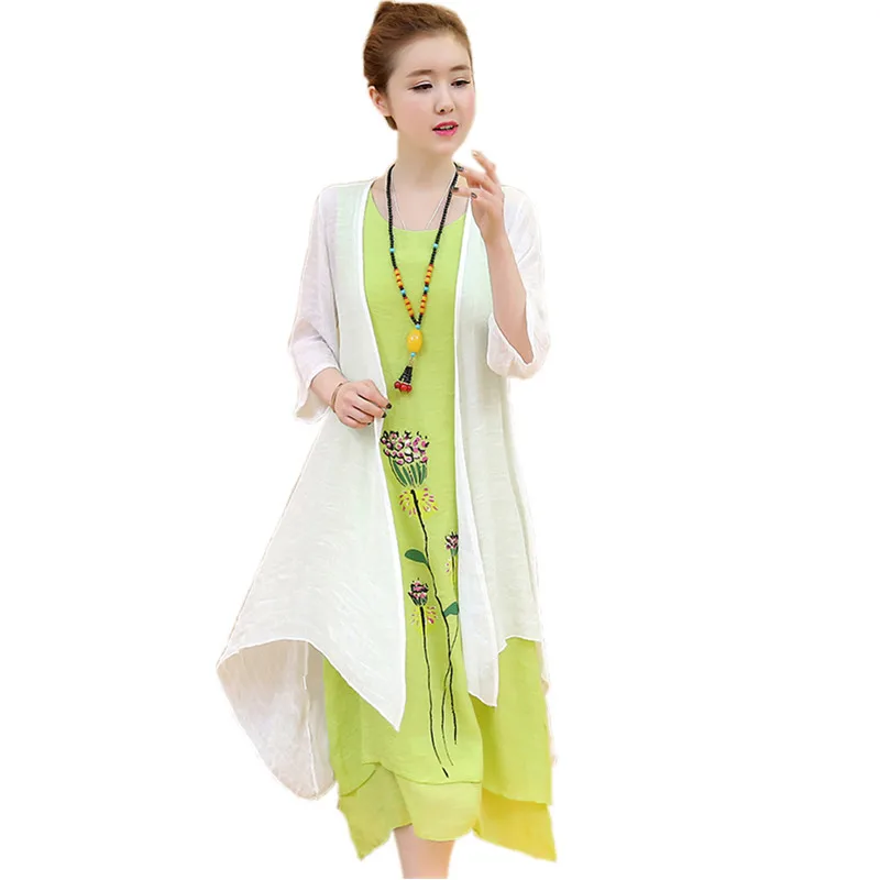 Cotton linen vintage print plus size women Clothing long summer summer dress Kimono vestidos femininos 2019 two piece dresses
Cotton linen vintage print plus size women Clothing long summer summer dress Kimono vestidos femininos 2019 two piece dresses