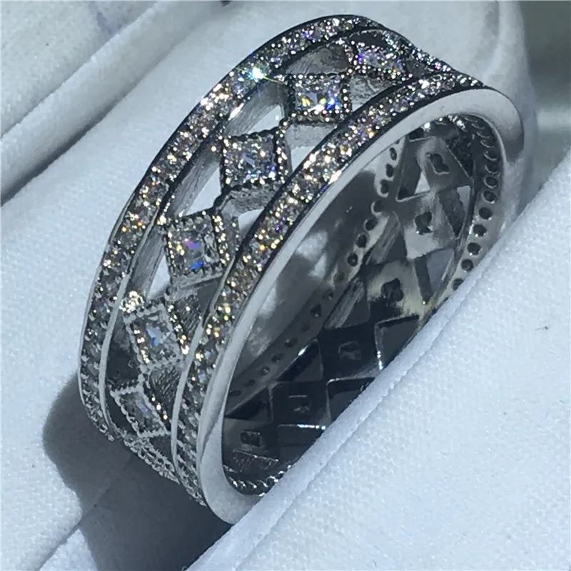 Vintage Hollow Ring Pave set Cz Stone 925 Sterling Silver Party Wedding band Rings For Women Men Valentine's Day Gifts
Vintage Hollow Ring Pave set Cz Stone 925 Sterling Silver Party Wedding band Rings For Women Men Valentine's Day Gifts