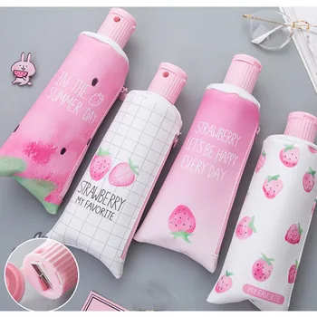 1PCS Cute PINK Strawberry Toothpaste Shape Pencil Case with Pencil Sharpener Storage Bag School Office Supplies Stationery
1PCS Cute PINK Strawberry Toothpaste Shape Pencil Case with Pencil Sharpener Storage Bag School Office Supplies Stationery