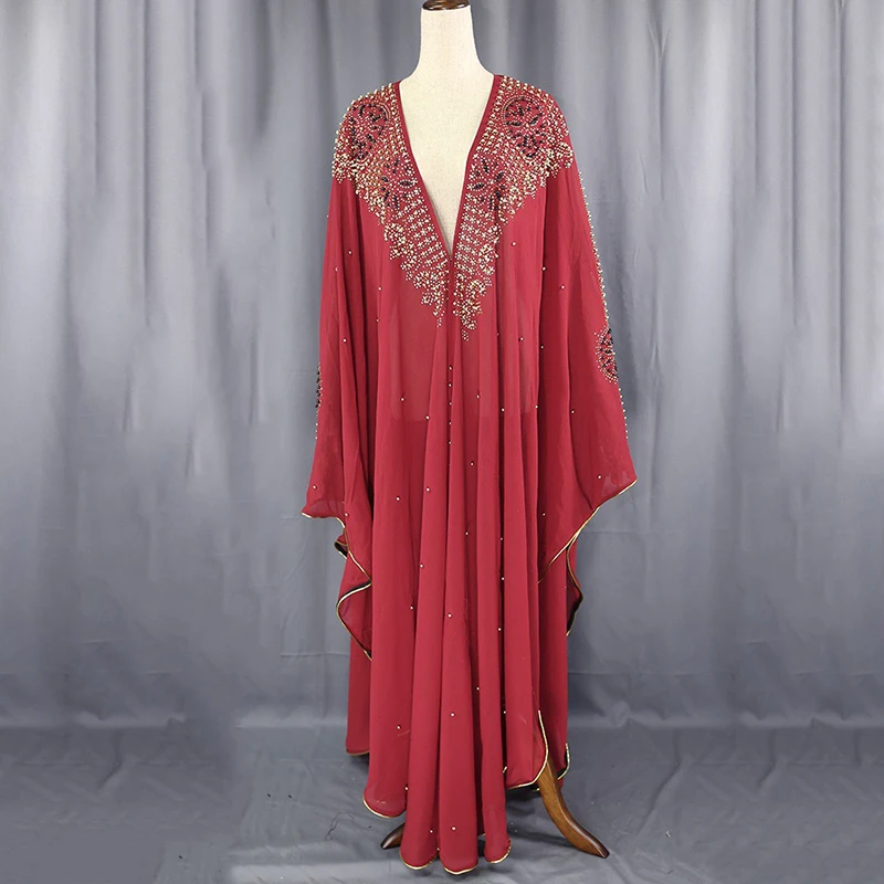 Siskakia Plus Size Dashiki Dresses for Women Diamond Beads African Clothes Dubai Abaya Dress Muslim Evening Robes Hooded Cape
Siskakia Plus Size Dashiki Dresses for Women Diamond Beads African Clothes Dubai Abaya Dress Muslim Evening Robes Hooded Cape