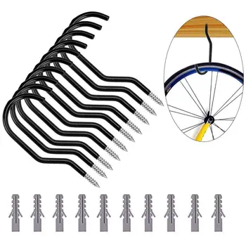 Bike Hook,10 Pack Heavy Duty Bike Hanger Bike Storage Hooks with 10 pack bolts for Garage Wall and Ceiling- Fits All Bike Type
Bike Hook,10 Pack Heavy Duty Bike Hanger Bike Storage Hooks with 10 pack bolts for Garage Wall and Ceiling- Fits All Bike Type