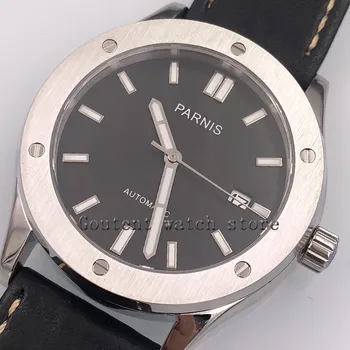 Parnis New 42mm Black Dial Luminous Watch Hands Stainless Steel Case Black Fabric / Canvas Leather Strap Automatic Men's Watch
Parnis New 42mm Black Dial Luminous Watch Hands Stainless Steel Case Black Fabric / Canvas Leather Strap Automatic Men's Watch