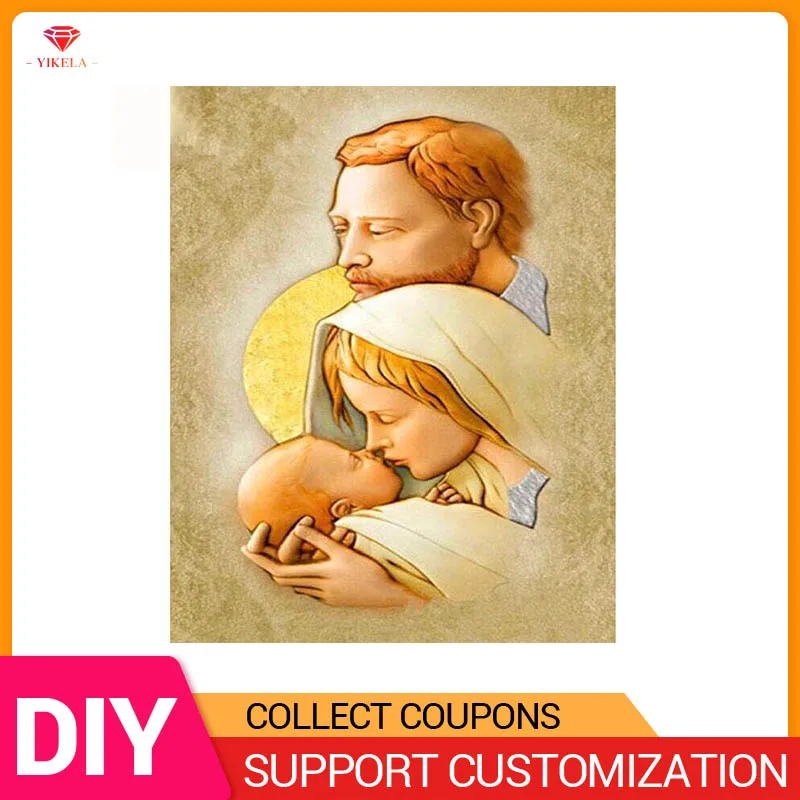 YIKELA 5D Diy Diamond Painting Accessories Easter Madonna Family Full Drill Round Mosaic Religion Decor Kit Embroidery 
YIKELA 5D Diy Diamond Painting Accessories Easter Madonna Family Full Drill Round Mosaic Religion Decor Kit Embroidery