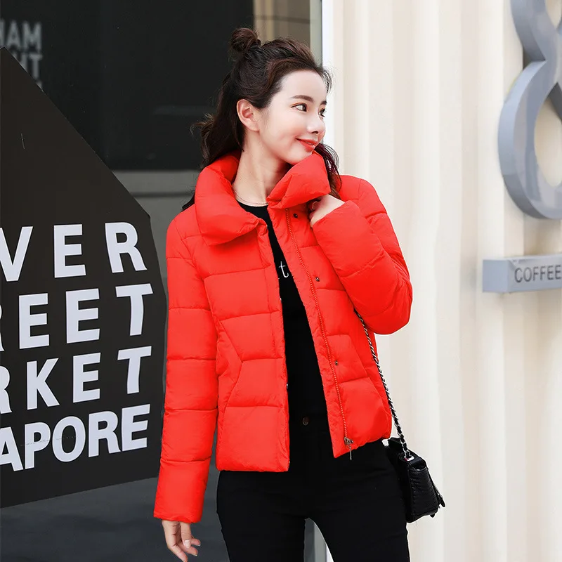 Фото Down cotton women's 2018 new winter short thick slim down Korean version of the bread jacket | Женская одежда
