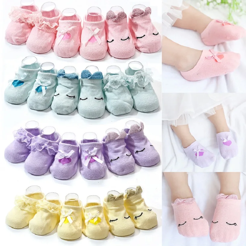 AiKway 3Pairs / lot Baby Girl Socks Cotton Socks Infant Newborn Cartoon Bow Lace Socks Non-slip Floor Socks
AiKway 3Pairs / lot Baby Girl Socks Cotton Socks Infant Newborn Cartoon Bow Lace Socks Non-slip Floor Socks