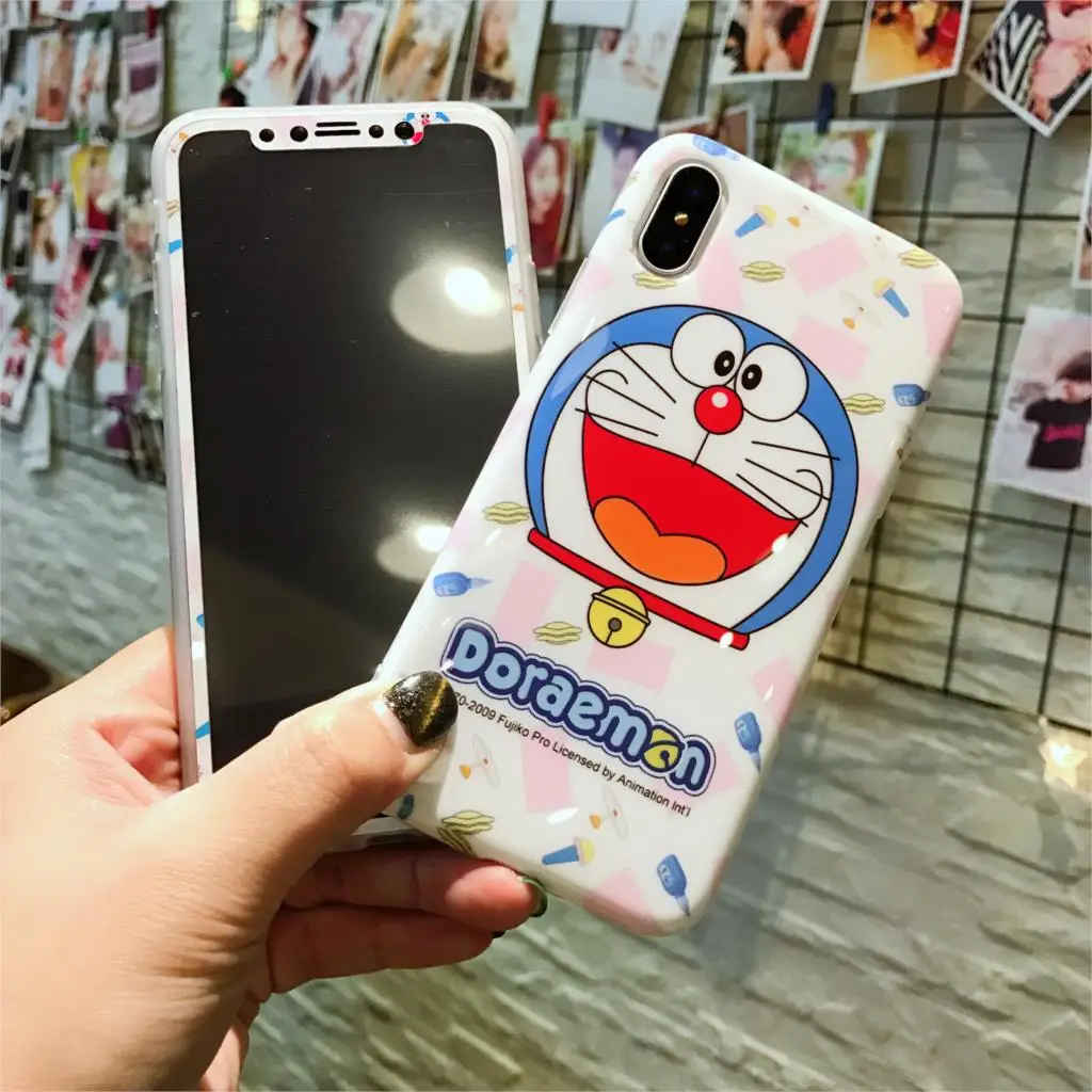 Rlenda 3D Edge Screen Protector Tempered Glass Film Protective cover+IMD Phone case Cartoon Doraemon for iphone X XS
Rlenda 3D Edge Screen Protector Tempered Glass Film Protective cover+IMD Phone case Cartoon Doraemon for iphone X XS