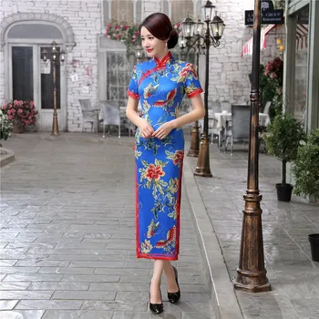 Elegant Floral Chinese Female Qipao Dress Women's Classic Satin Long Cheongsam Mandarin Collar&Vintage Button S M L XL XXL
Elegant Floral Chinese Female Qipao Dress Women's Classic Satin Long Cheongsam Mandarin Collar&Vintage Button S M L XL XXL