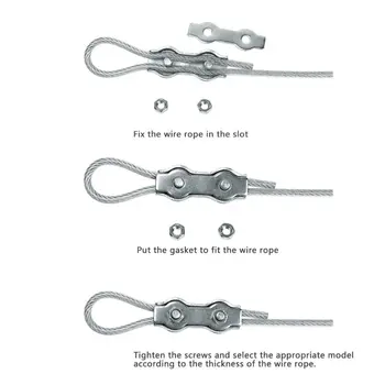 2pcs Stainless Steel Wire Rope Clips Double Grips Cable Clamps For Wires 2mm 3mm 4mm 5mm 6mm
2pcs Stainless Steel Wire Rope Clips Double Grips Cable Clamps For Wires 2mm 3mm 4mm 5mm 6mm