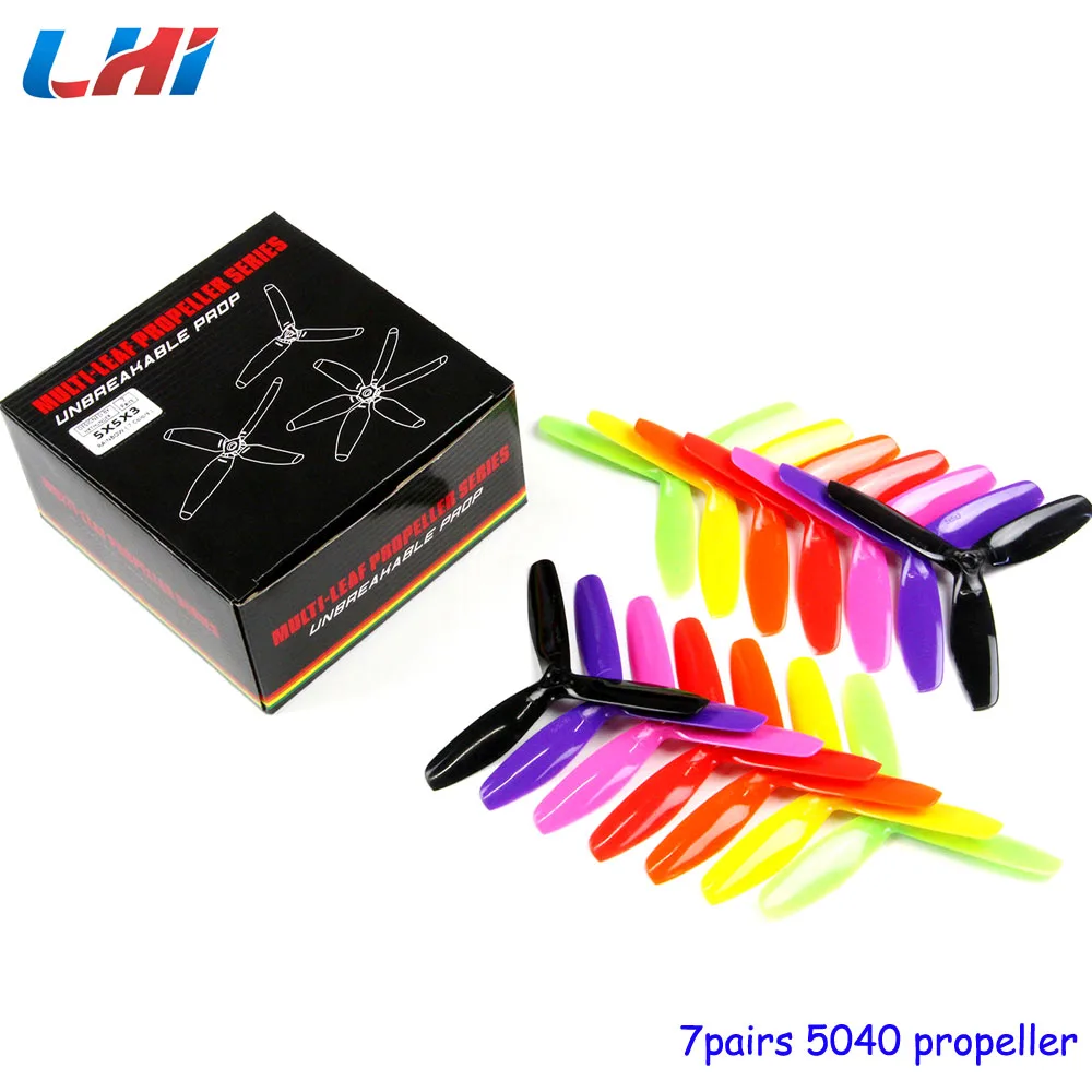 7Pairs 5inch 5040 FPV Racer Quadcopter250/280 Props/Propellers 4-Blade 7Color PC
7Pairs 5inch 5040 FPV Racer Quadcopter250/280 Props/Propellers 4-Blade 7Color PC