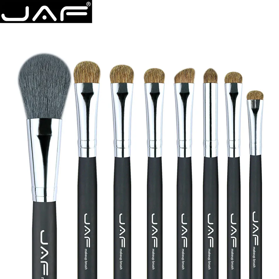 JAF Makeup Brushes for Eyeshadow Blending Classic 8pcs Eye Make Up Brush Set Professional Cosmetic Blush Powder J0815AY-B | Красота и