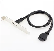 USB 3.1 Type-C Female to USB 3.0 Motherboard 20Pin Panel Mount Cable 50cm With Rear Back Panel Expansion Bracket
USB 3.1 Type-C Female to USB 3.0 Motherboard 20Pin Panel Mount Cable 50cm With Rear Back Panel Expansion Bracket