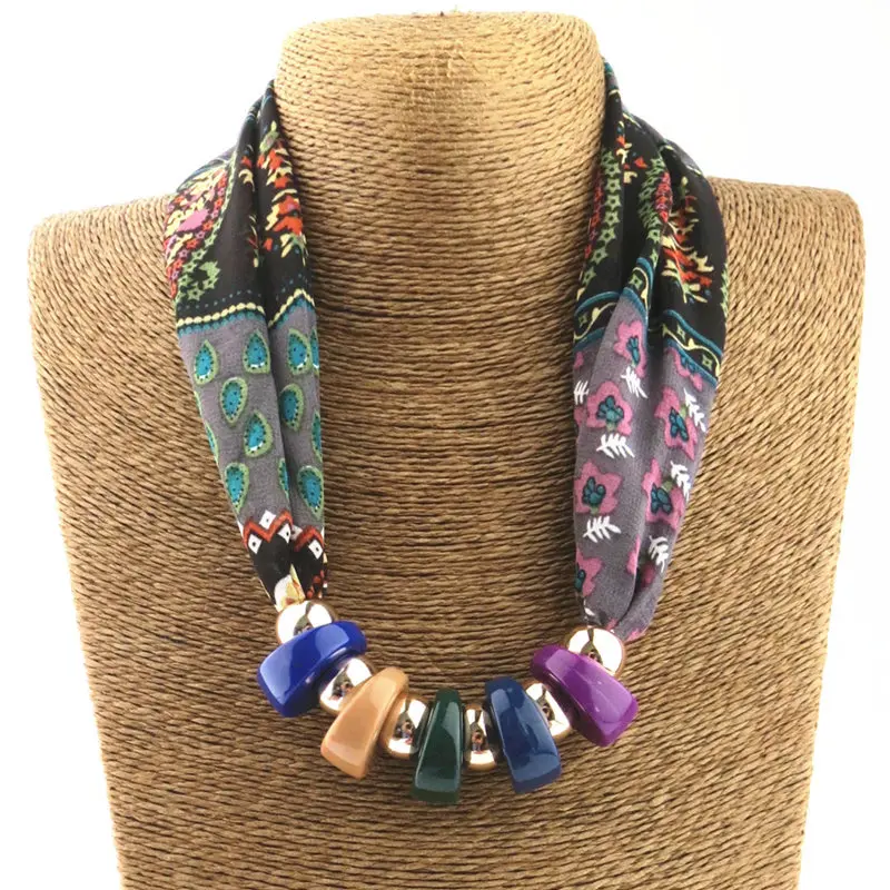 Vintage Scarves Fashion Bohemian Style Shawls and Hijabs Female Women Chiffon Print Ethnic Loop Scarf Stone Pendant 2019
Vintage Scarves Fashion Bohemian Style Shawls and Hijabs Female Women Chiffon Print Ethnic Loop Scarf Stone Pendant 2019