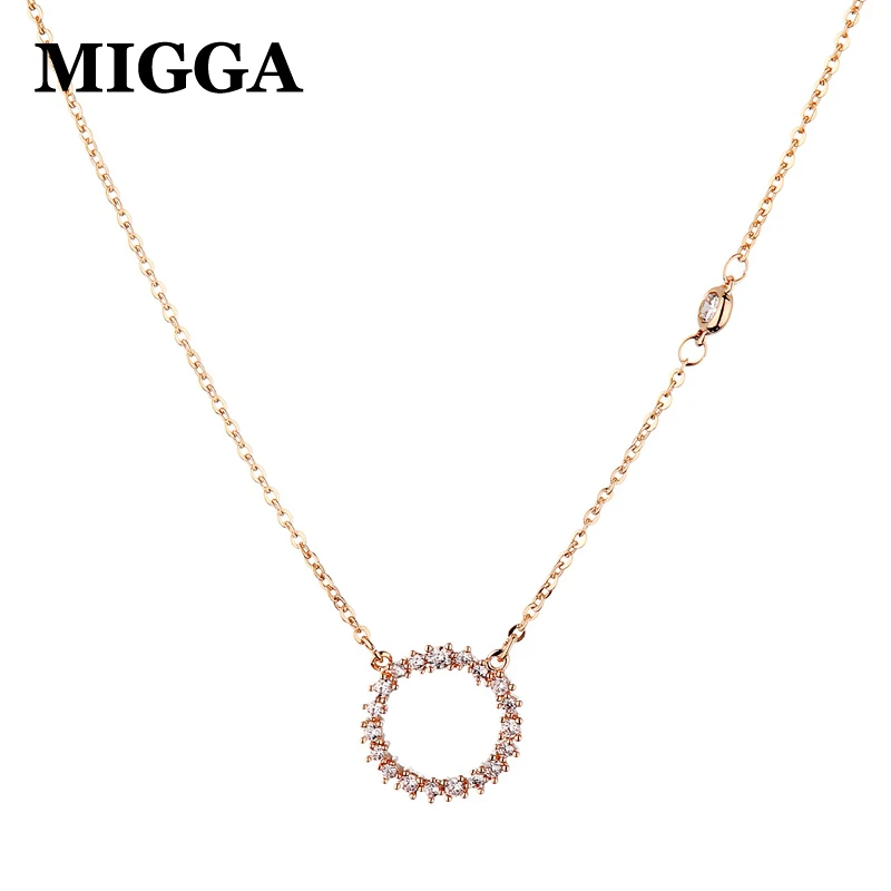 MIGGA High Quality Shining Cubic Zirconia Round Charm Necklace for Women Clavicle Choker Necklace Chain
MIGGA High Quality Shining Cubic Zirconia Round Charm Necklace for Women Clavicle Choker Necklace Chain
