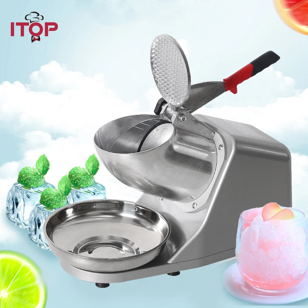 ITOP Commercial Ice Crusher Shaver Machine, Ice Smoothies Maker Ice Block Snow Cone Stainless Steel Bowl Machine 65kg/h
ITOP Commercial Ice Crusher Shaver Machine, Ice Smoothies Maker Ice Block Snow Cone Stainless Steel Bowl Machine 65kg/h