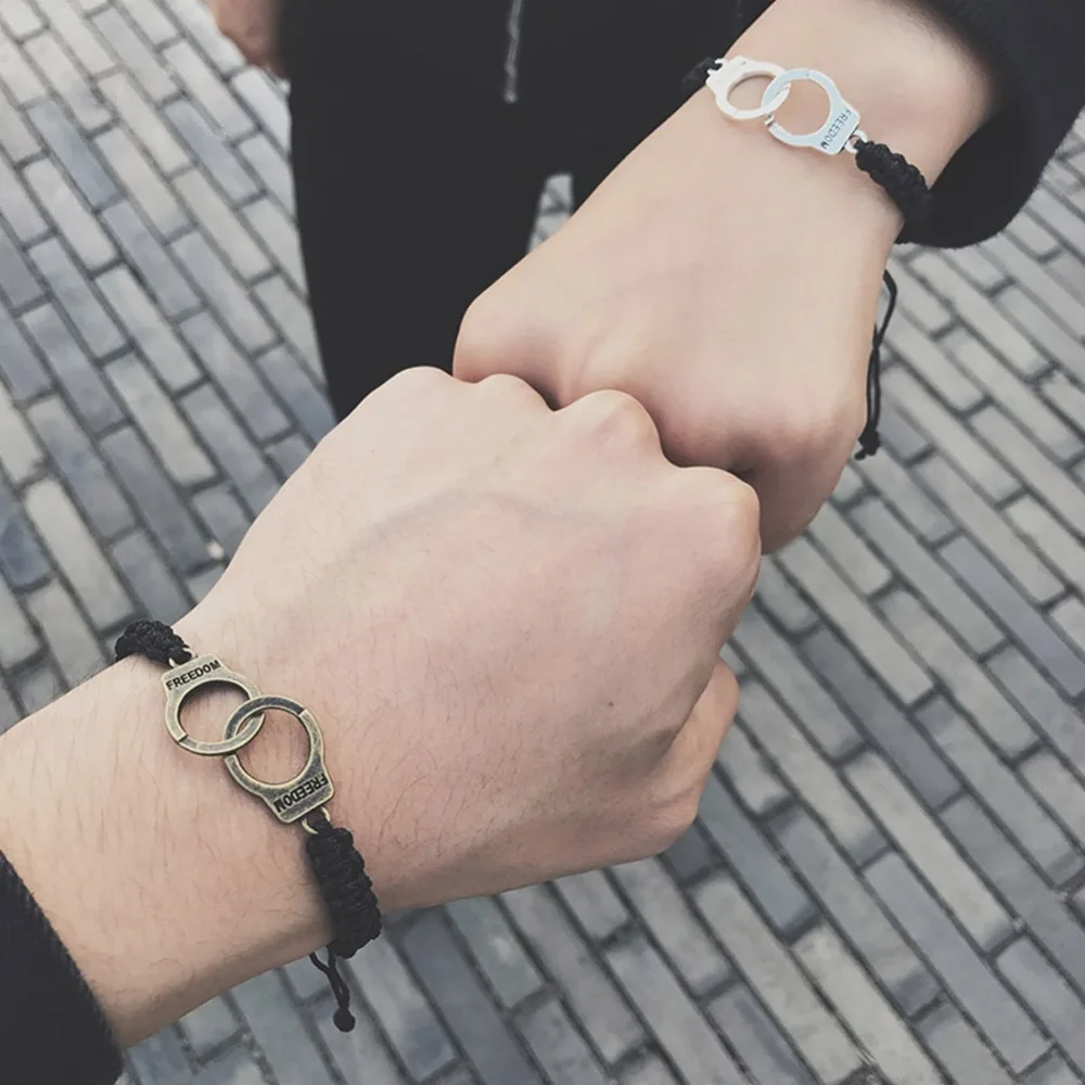 Vintage Adjustable Handmade Bracelet Men Jewelry Handcuffs Charm Bracelet for Women Accessories Friendship Girl Couple Bracelets
Vintage Adjustable Handmade Bracelet Men Jewelry Handcuffs Charm Bracelet for Women Accessories Friendship Girl Couple Bracelets