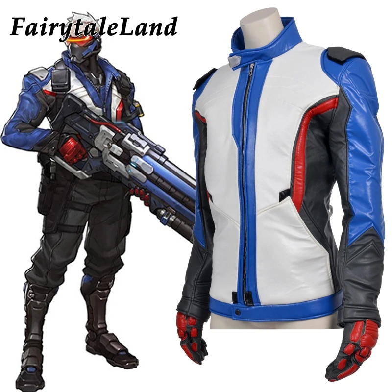 hot game OW soldier 76 jacket superhero Soldier 76 cosplay costume Halloween costume Adult soldier 76 Leather Jacket custom made
hot game OW soldier 76 jacket superhero Soldier 76 cosplay costume Halloween costume Adult soldier 76 Leather Jacket custom made