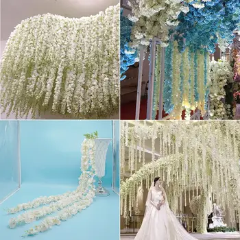 1.4M 3xLong Wedding Garland Simulation White Wisteria Flower Hanging Artificial Silk Flowers Vine Party Decorative
1.4M 3xLong Wedding Garland Simulation White Wisteria Flower Hanging Artificial Silk Flowers Vine Party Decorative