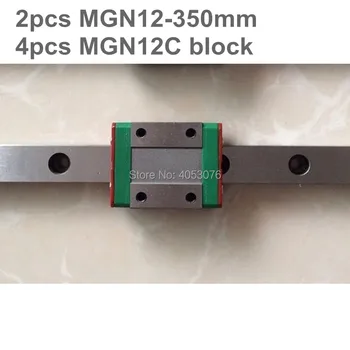 Linear guide MGN12 miniature linear rail slide 2pcs MGN12- 350mm linear rail guide +4pcs MGN12C carriage for cnc parts
Linear guide MGN12 miniature linear rail slide 2pcs MGN12- 350mm linear rail guide +4pcs MGN12C carriage for cnc parts