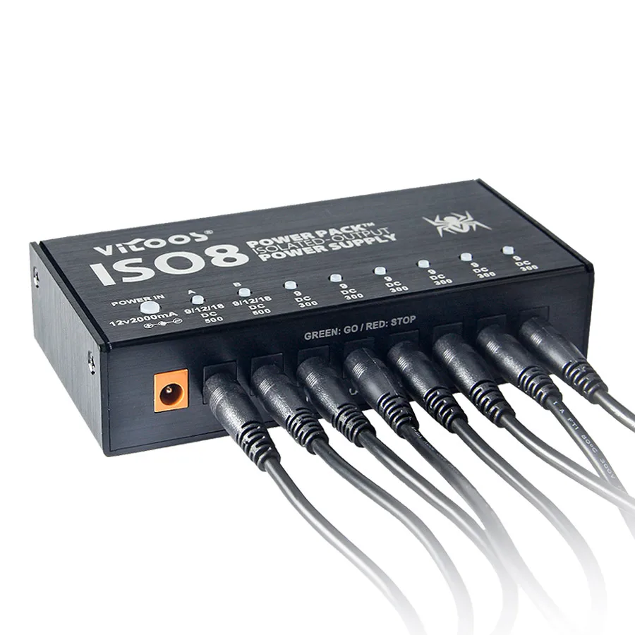 Vitoos ISO8 Isolated Output Power Supply for Guitar Effect Pedal /Guitar Pedal Power Supply /Guitar Accessories
Vitoos ISO8 Isolated Output Power Supply for Guitar Effect Pedal /Guitar Pedal Power Supply /Guitar Accessories