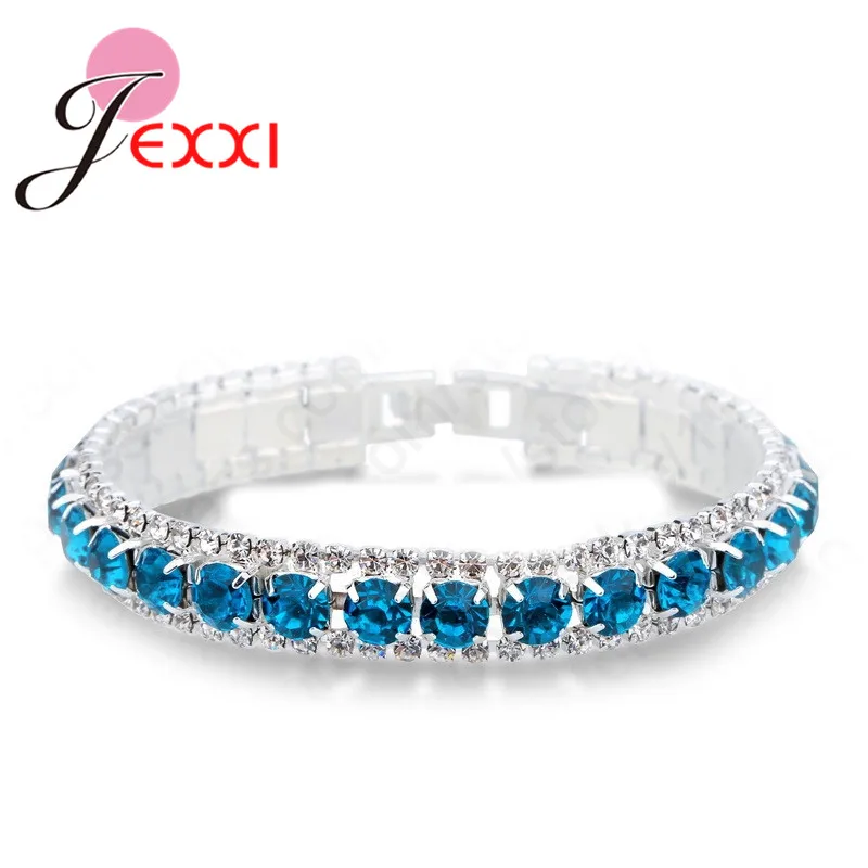 Cubic Zircon Bracelet& Bangle Bling Wristband 925 Sterling Silver Women Wedding Bridal Jewelry Fast Shipping Hot Sale | Украшения и