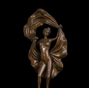 30 CM West Art Deco Bronze Seminude longuette Women Girl Fairy Maiden Sculpture
30 CM West Art Deco Bronze Seminude longuette Women Girl Fairy Maiden Sculpture