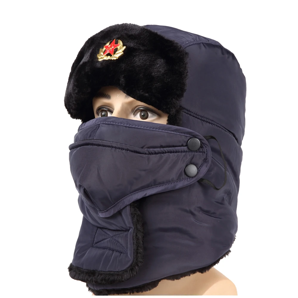 Unisex Soviet Army Russia Ushanka Winter Hiking Hunting Outdoor Bomber Hats Thicken Balaclava Plush Earflap Thermal Skull Mask
Unisex Soviet Army Russia Ushanka Winter Hiking Hunting Outdoor Bomber Hats Thicken Balaclava Plush Earflap Thermal Skull Mask