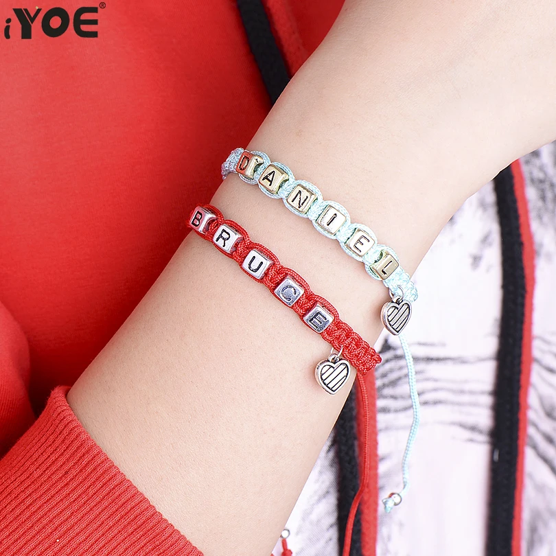 IYOE Custom Handmade Lucky Couple Red Thread Bracelets For Women Men Kids With Heart DIY Letter Name Bracelet Friendship Jewelry
IYOE Custom Handmade Lucky Couple Red Thread Bracelets For Women Men Kids With Heart DIY Letter Name Bracelet Friendship Jewelry