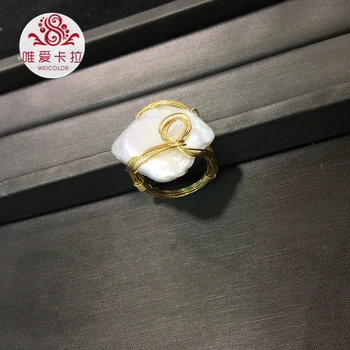 WEICOLOR DIY Design Handmade Ring.15-20mm White Natural Square Freshwater Pearl on Gold Mixed. Contact for Size in Diameter.
WEICOLOR DIY Design Handmade Ring.15-20mm White Natural Square Freshwater Pearl on Gold Mixed. Contact for Size in Diameter.