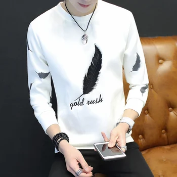 2019 men round collar fleece printed outside wear render unlined upper garment fashion thin section
2019 men round collar fleece printed outside wear render unlined upper garment fashion thin section