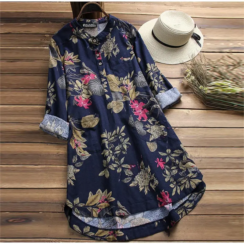 Folral Print Curved Hem Women's Boho Shirt Long Sleeve Bohemian Vintage Casual Blouses Plus Size 2019 Spring Female Shirts Tops
Folral Print Curved Hem Women's Boho Shirt Long Sleeve Bohemian Vintage Casual Blouses Plus Size 2019 Spring Female Shirts Tops