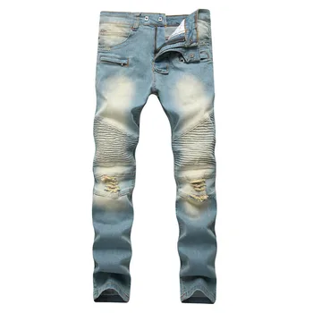2019 new straight waist jeans fashion personality zipper hole high elastic pants men Street sanding nostalgia
2019 new straight waist jeans fashion personality zipper hole high elastic pants men Street sanding nostalgia