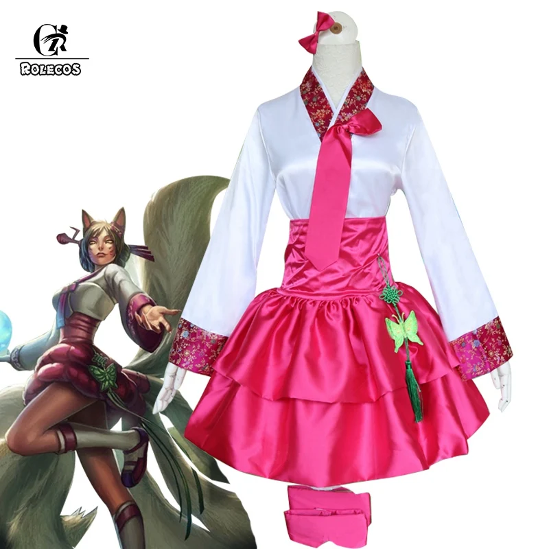 ROLECOS Dynasty Ahri Cosplay Costume LOL Game Cosplay Korean Costume the Nine-Tailed Fox Cos
ROLECOS Dynasty Ahri Cosplay Costume LOL Game Cosplay Korean Costume the Nine-Tailed Fox Cos