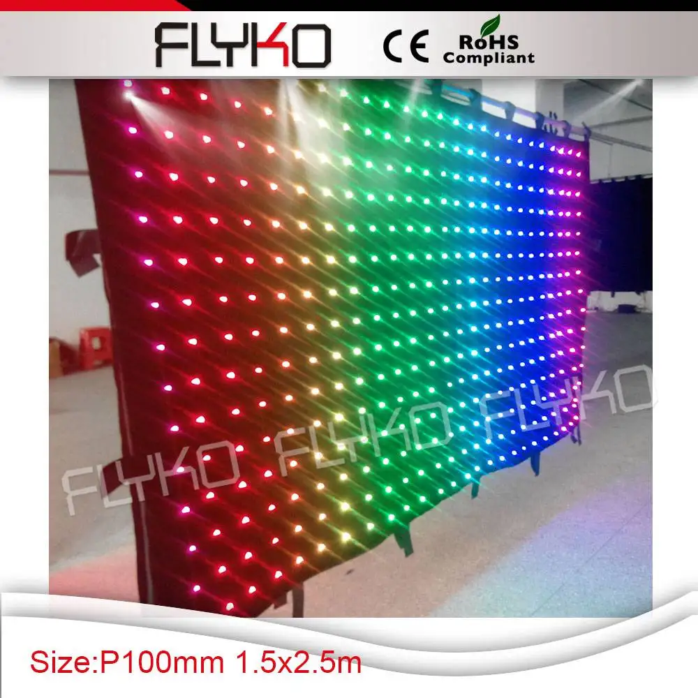 full color RGB3in1 leds display P10cm 1.5x2.5m led stage backdrop video curtain
full color RGB3in1 leds display P10cm 1.5x2.5m led stage backdrop video curtain