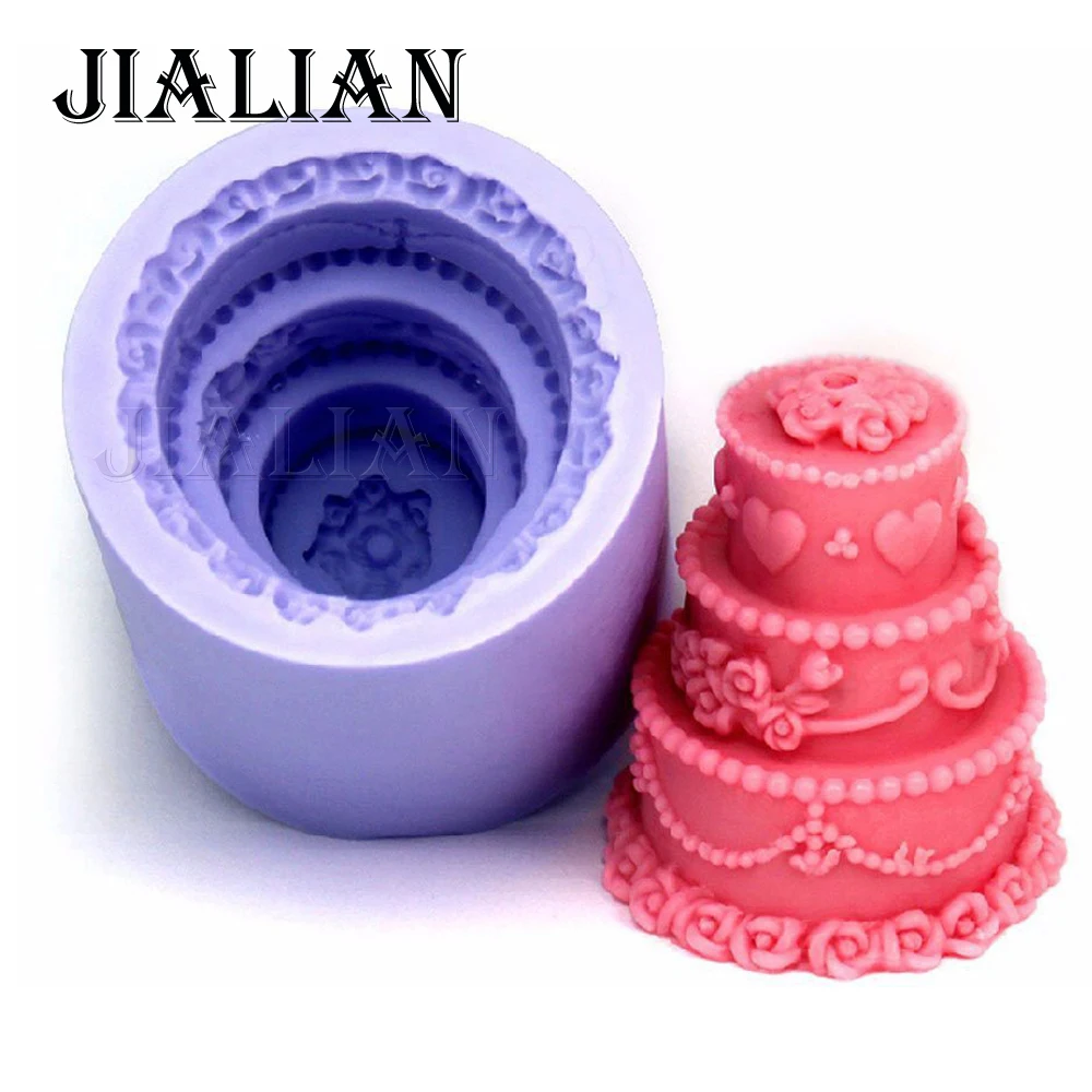 3D 3 Layer Cake Candle Mold Party wedding cake decorating tools DIY fondant silicone mold handmade soap mold T0316
3D 3 Layer Cake Candle Mold Party wedding cake decorating tools DIY fondant silicone mold handmade soap mold T0316